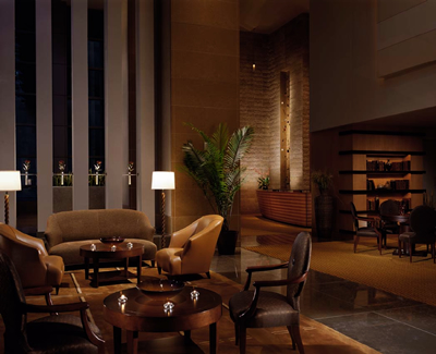 Omni Hotel and Metropolitan Condominiums Living Room